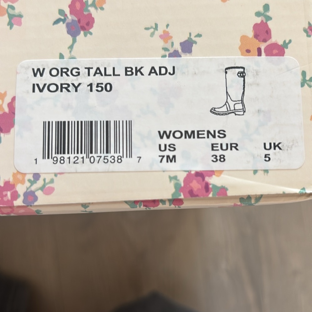 LoveShackFancy Cream Floral Tall Rain Boots - Picture 5 of 9
